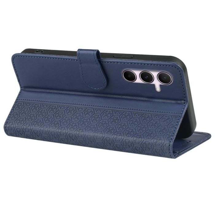 OEM - Samsung Galaxy S26 Plus Mobilskal Magnetlås Fyrklöver KonstLäder - Blå