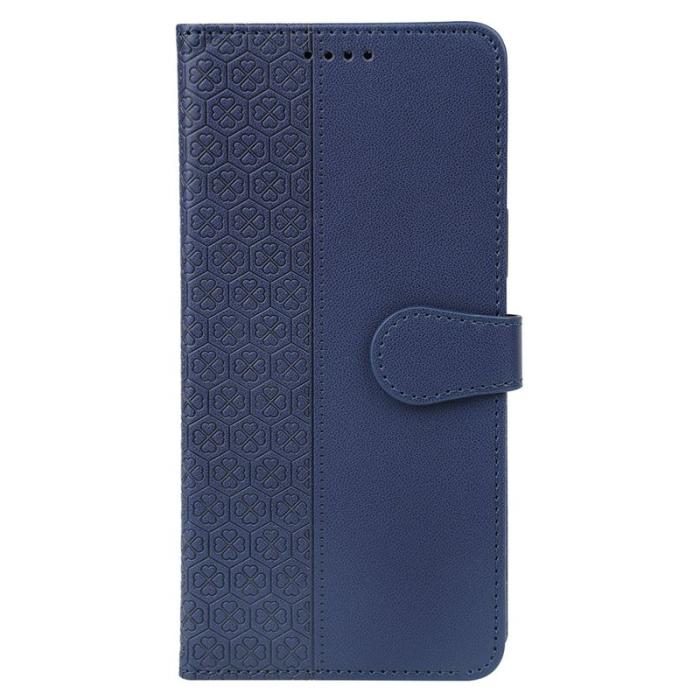 OEM - Samsung Galaxy S26 Plus Mobilskal Magnetlås Fyrklöver KonstLäder - Blå