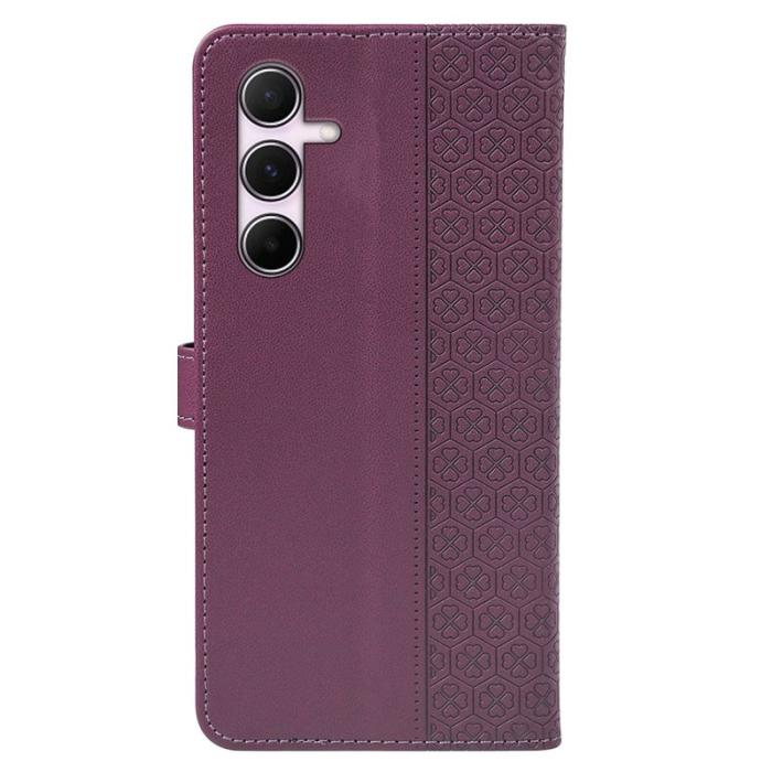 OEM - Samsung Galaxy S26 Plus Mobilskal Magnetlås Fyrklöver KonstLäder - Lila