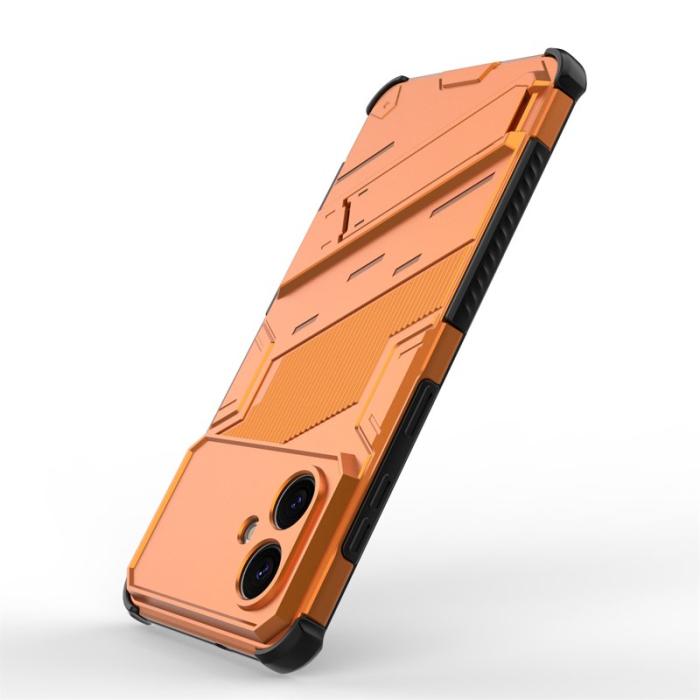 OEM - Samsung Galaxy S26 Plus Mobilskal Plast Stötsäker Med Ställ - Orange