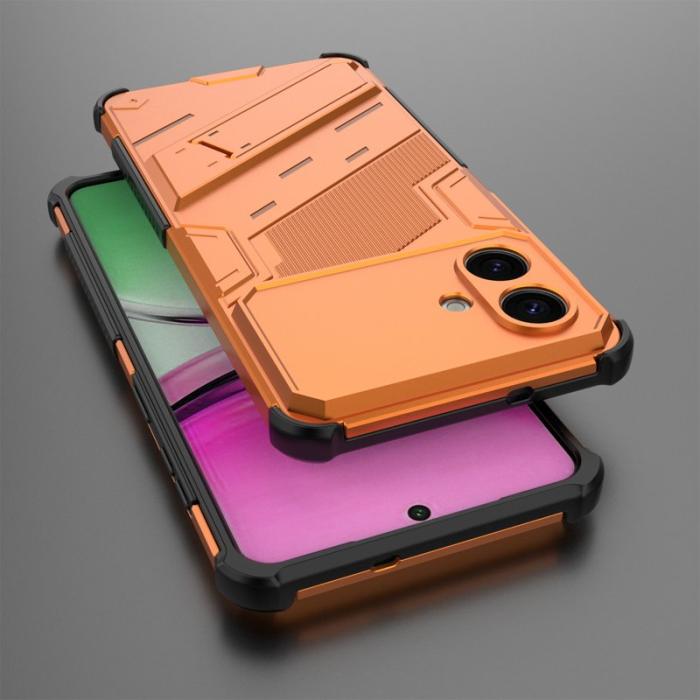 OEM - Samsung Galaxy S26 Plus Mobilskal Plast Stötsäker Med Ställ - Orange