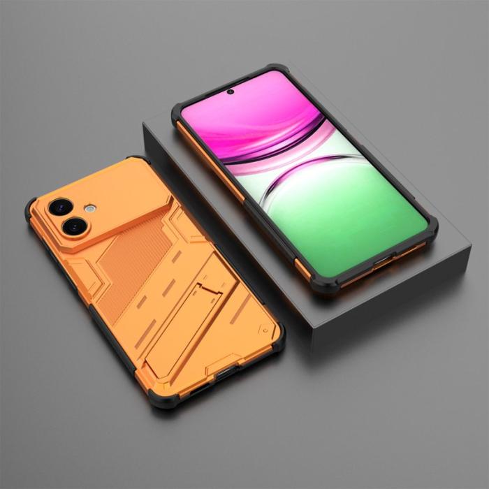 OEM - Samsung Galaxy S26 Plus Mobilskal Plast Stötsäker Med Ställ - Orange