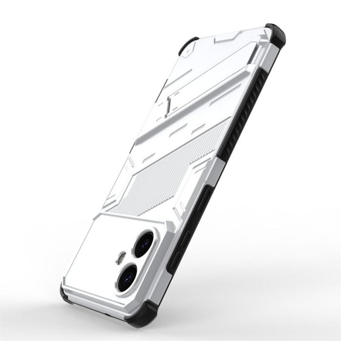 OEM - Samsung Galaxy S26 Plus Mobilskal Plast Stötsäker Med Ställ - Vit