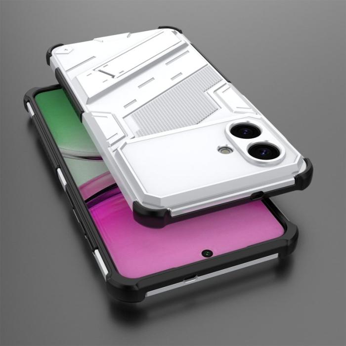 OEM - Samsung Galaxy S26 Plus Mobilskal Plast Stötsäker Med Ställ - Vit