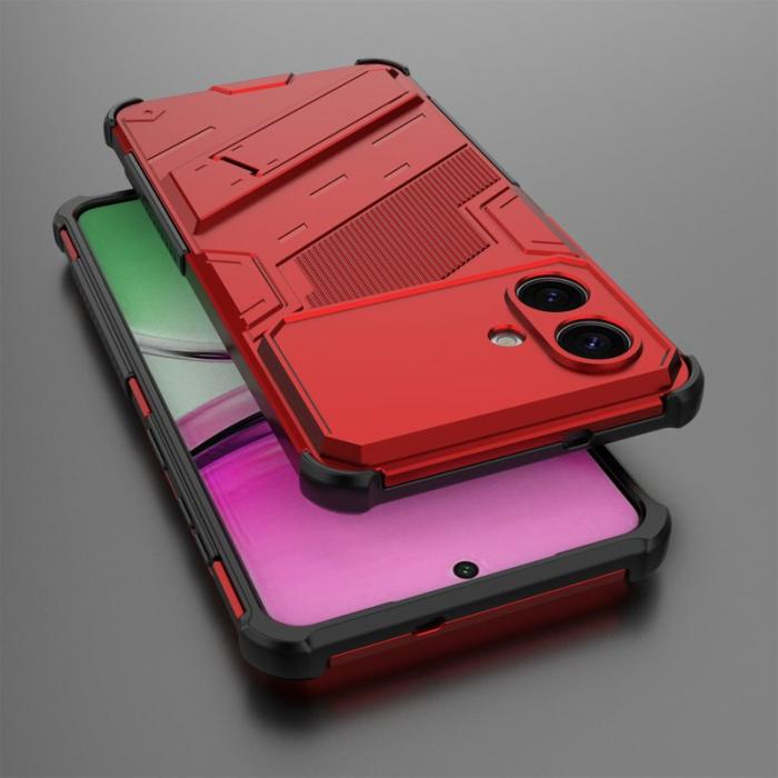 OEM - Samsung Galaxy S26 Plus Mobilskal Plast Stöttålig Med Ställ - Röd