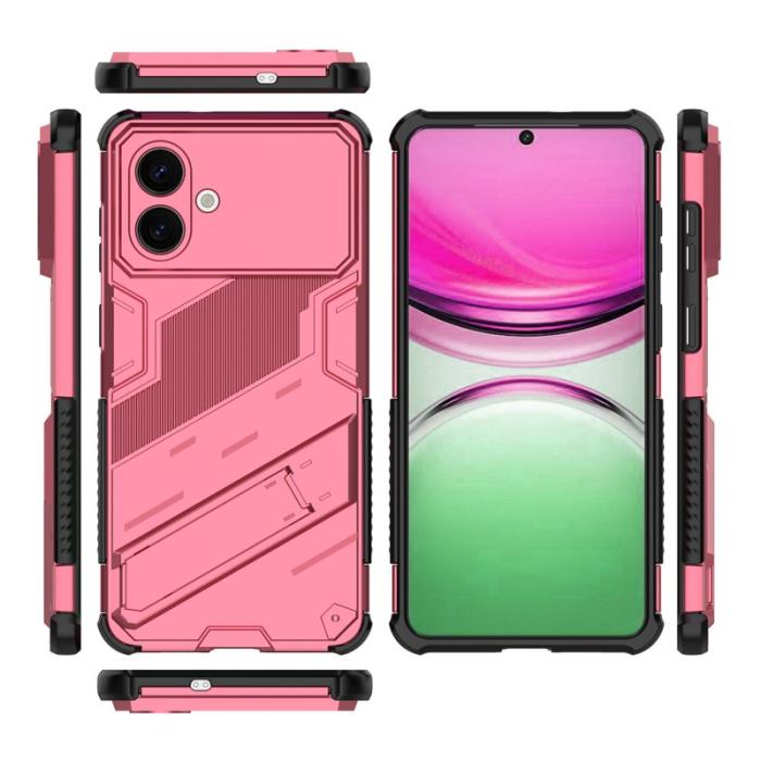 OEM - Samsung Galaxy S26 Plus Mobilskal Plast Stöttålig Med Ställ - Rosa