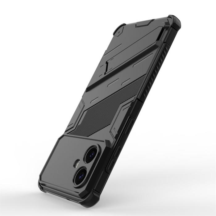 OEM - Samsung Galaxy S26 Plus Mobilskal Plast Stöttålig Med Ställ - Svart