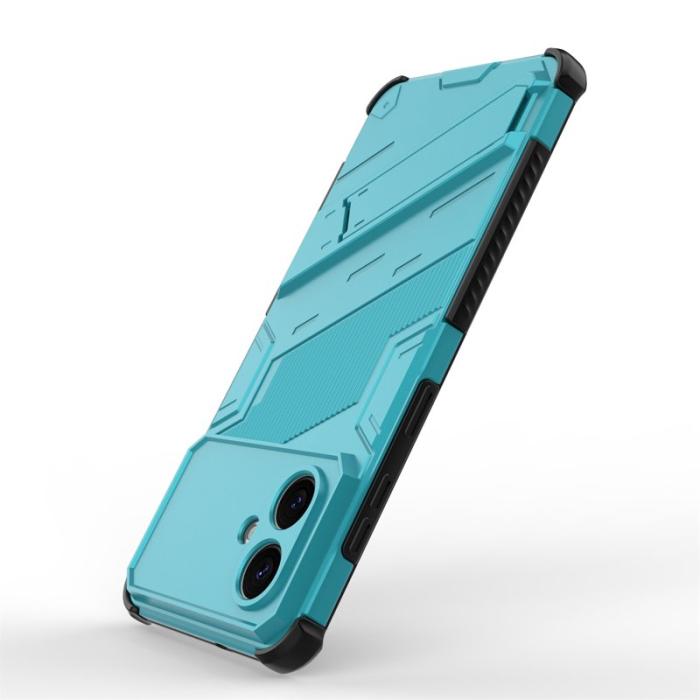 OEM - Samsung Galaxy S26 Plus Mobilskal Plast Stöttåligt Med Ställ - Blå