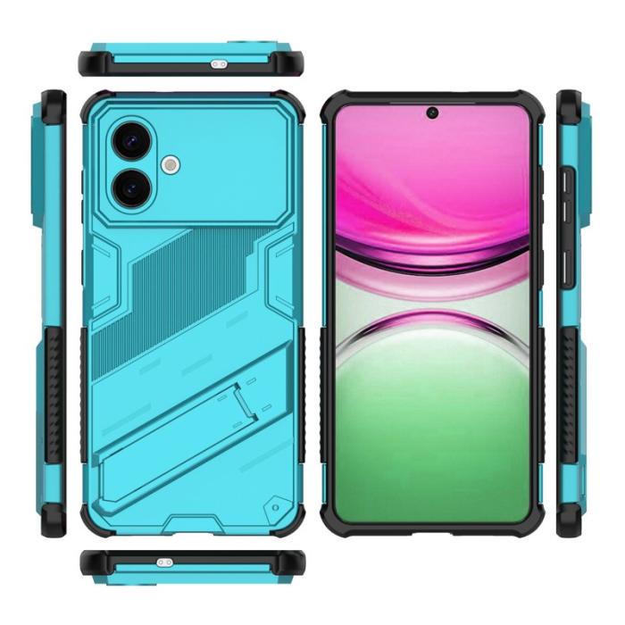 OEM - Samsung Galaxy S26 Plus Mobilskal Plast Stöttåligt Med Ställ - Blå