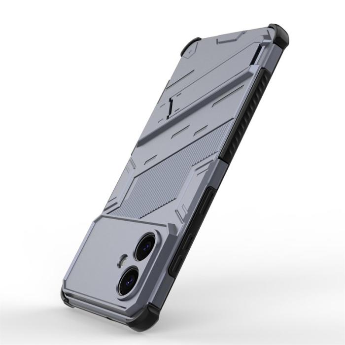 OEM - Samsung Galaxy S26 Plus Mobilskal Plast Stöttåligt Med Ställ - Grå