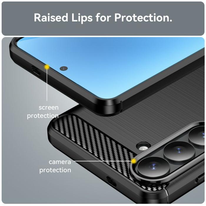 OEM - Samsung Galaxy S26 Plus Mobilskal Skyddande MobilSvarttextur - Svart