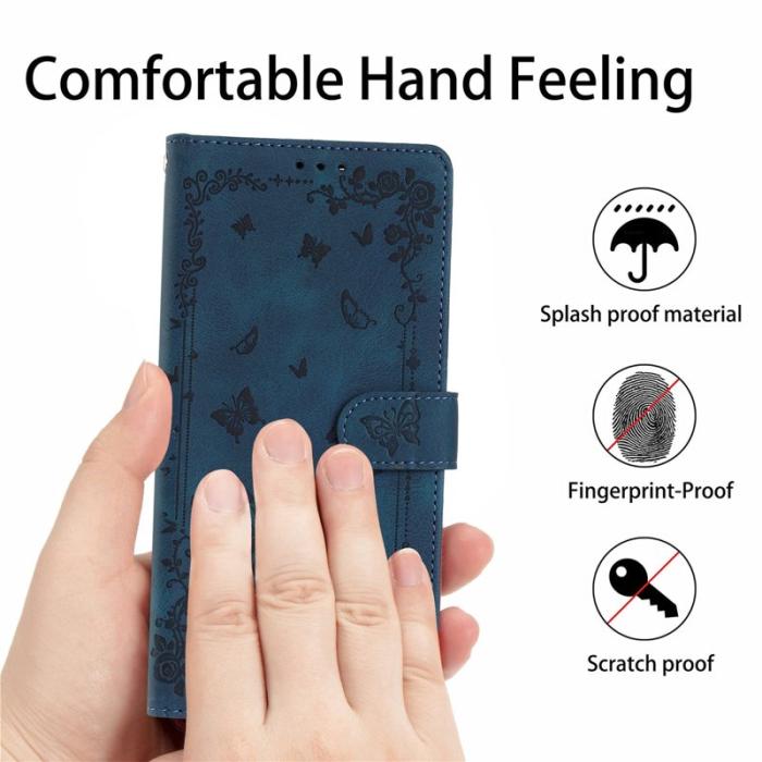 OEM - Samsung Galaxy S26 Pro Plånboksfodral Konstläder Garden Tryck - Blå