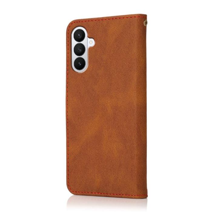 OEM - Samsung Galaxy S26 Pro Fodral Läder Ställfunktion - Brun/Röd