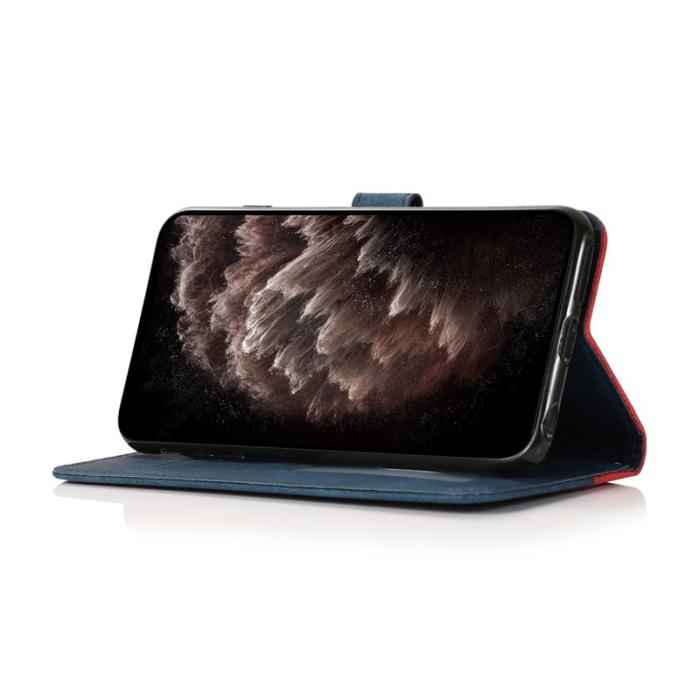 OEM - Samsung Galaxy S26 Pro Fodral Läder Ställfunktion - Röd/Blå