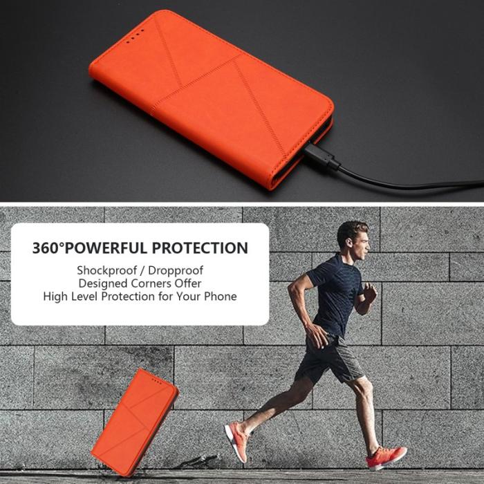 OEM - Samsung Galaxy S26 Pro Fodral Magnetisk Stängning Äkta Läder - Orange