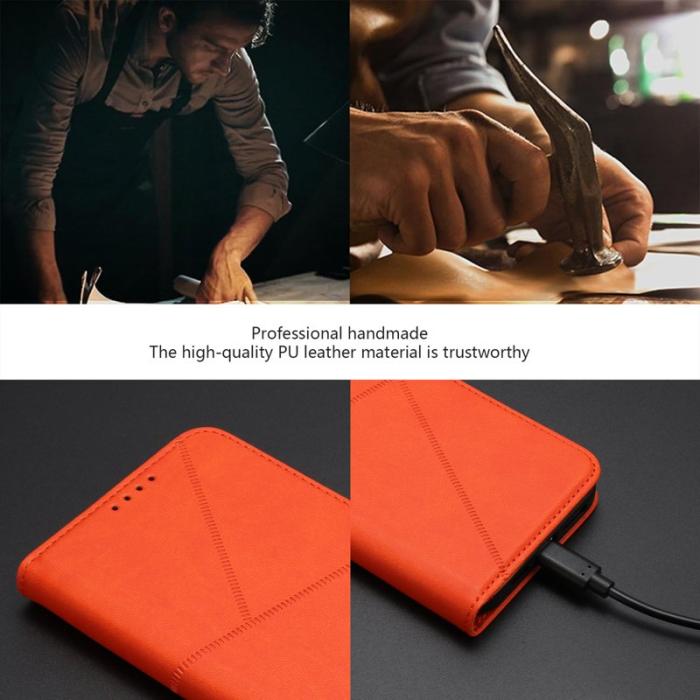 OEM - Samsung Galaxy S26 Pro Fodral Magnetisk Stängning Äkta Läder - Orange