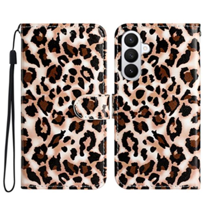 OEM - Samsung Galaxy S26 Pro Fodral Tryckt Mönster PU Läder Ställ - Leopard Print
