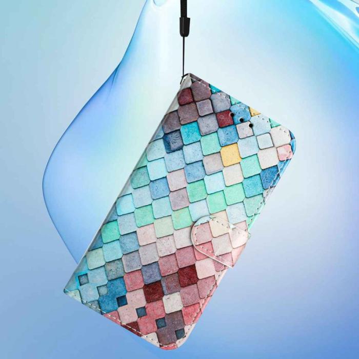 OEM - Samsung Galaxy S26 Pro Fodral Tryckt Mönster PU Läder Ställ - Rutigt