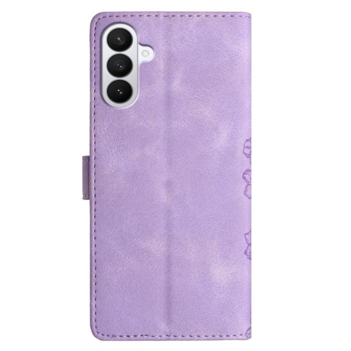 OEM - Samsung Galaxy S26 Pro Skal Konstläder Fjärilsmönster - Lila