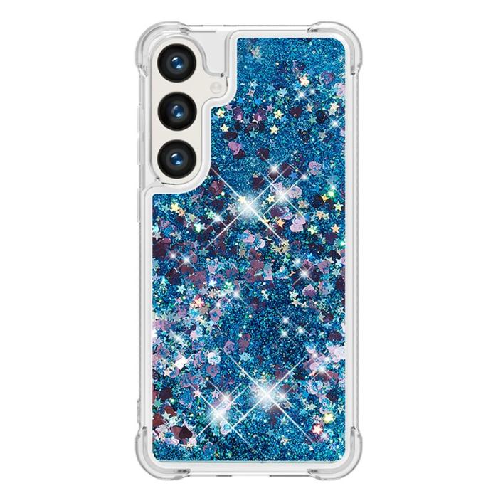 OEM - Samsung Galaxy S26 Pro Skal TPU Glittrande Stötsäker - Blå / Hjärtar