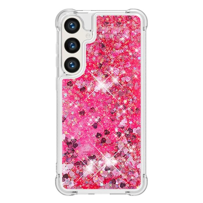 OEM - Samsung Galaxy S26 Pro Skal TPU Glittrande Stötskydd - Rosa / Hjärtor