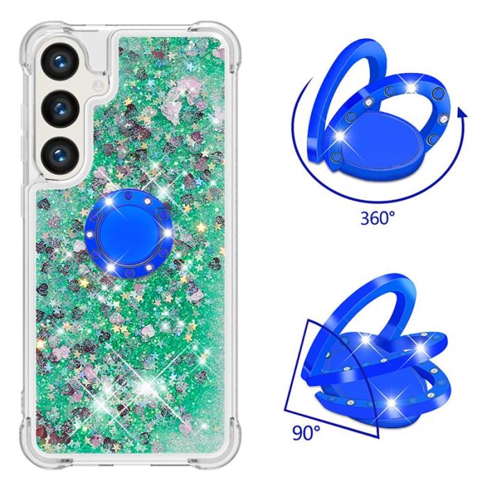 OEM - Samsung Galaxy S26 Pro Skal TPU Stöd Fodral - Grön / Hjärtor