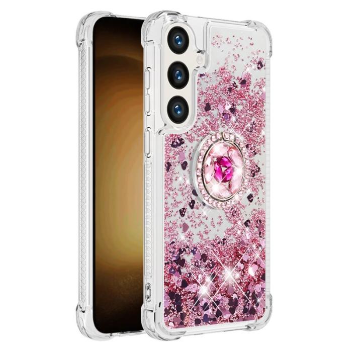 OEM - Samsung Galaxy S26 Pro Skal TPU Stöd Fodral - Roséguld / Hjärtar