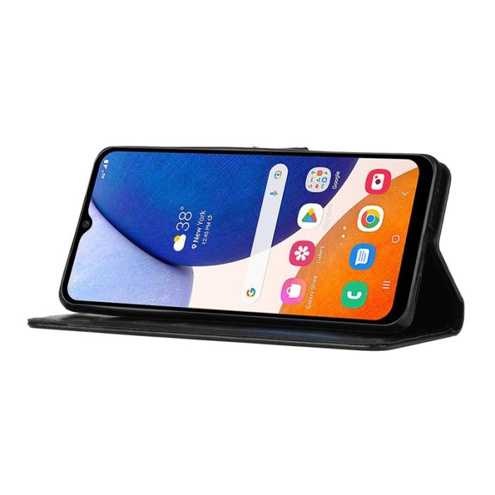 OEM - Samsung Galaxy S26 / S26 Pro Fodral Äkta Läder Fjäril Blomma - Svart