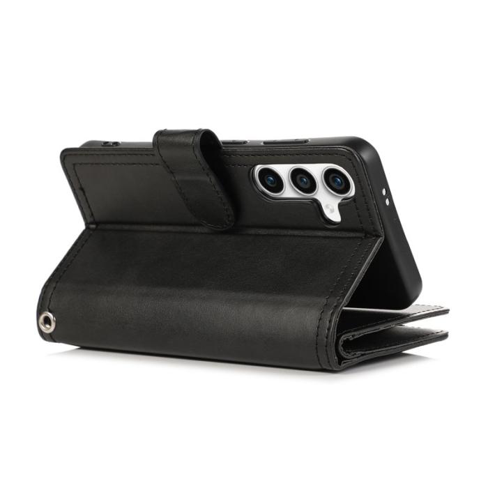 OEM - Samsung Galaxy S26/S26 Pro Fodral Äkta Läder Magnetiskt Skydd - Svart