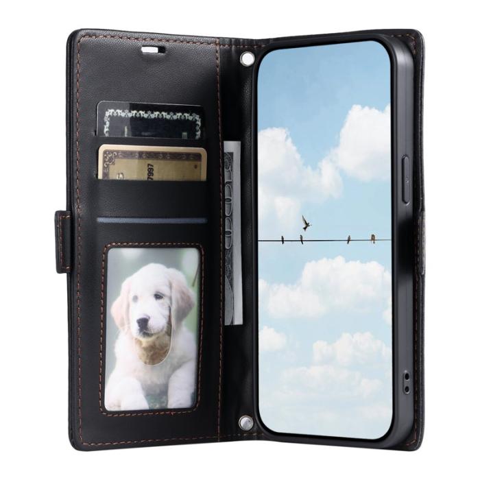 OEM - Samsung Galaxy S26/S26 Pro Fodral Äkta Läder Rhombus - Svart