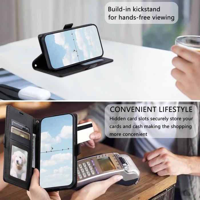 OEM - Samsung Galaxy S26/S26 Pro Fodral Äkta Läder Rhombus - Svart