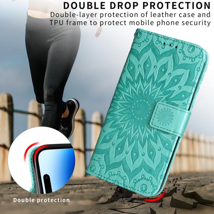 OEM - Samsung Galaxy S26 / S26 Pro Fodral Äkta Läder Solrostryck - Grön