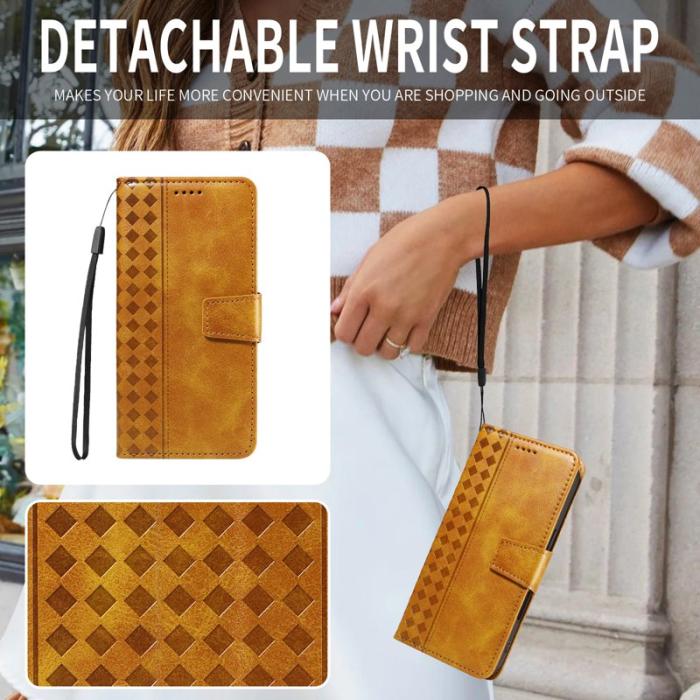 OEM - Samsung Galaxy S26 / S26 Pro Fodral Äkta Läder Ställ - Gul