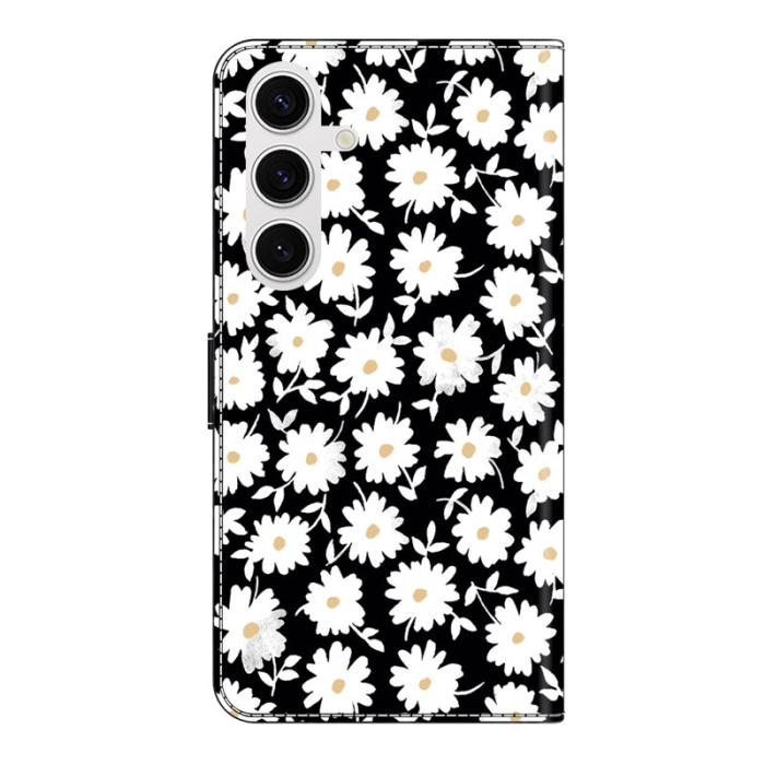 OEM - Samsung Galaxy S26/S26 Pro Fodral Magnetlås 3D Mönster Äkta Läder - Blommig