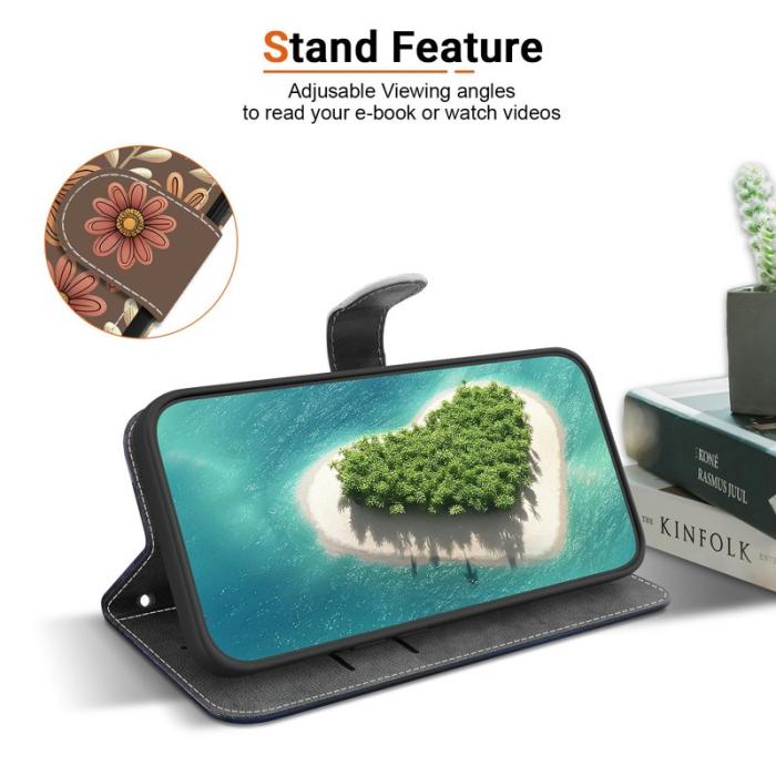 OEM - Samsung Galaxy S26 / S26 Pro Fodral Mönstertryck Konstläder - Blossom