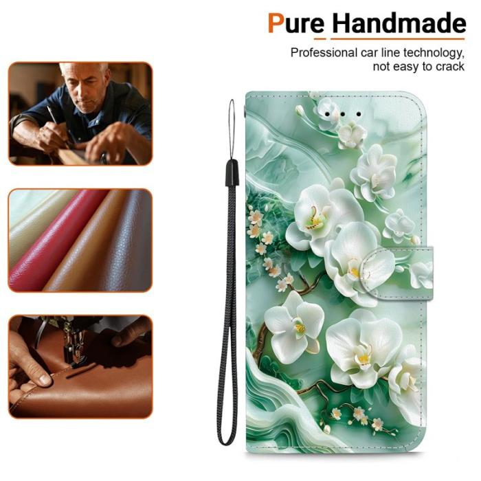 OEM - Samsung Galaxy S26 / S26 Pro Fodral Mönstertryck Konstläder - Jade Blomma