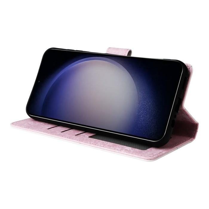 OEM - Samsung Galaxy S26 / S26 Pro Fodral RFID Skydd Konstläder - Färgglad Blomma