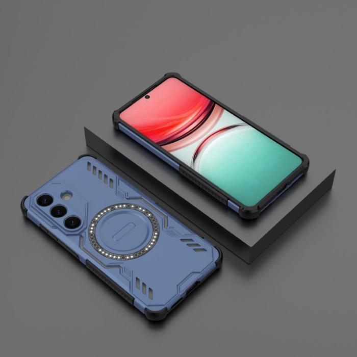 OEM - Samsung Galaxy S26/S26 Pro Magnetiskt Skal Butterfly Armor PC + TPU - Blå