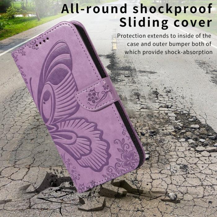 OEM - Samsung Galaxy S26 / S26 Pro Skal Fjärilsmönster Konstläder - Ljus Lila