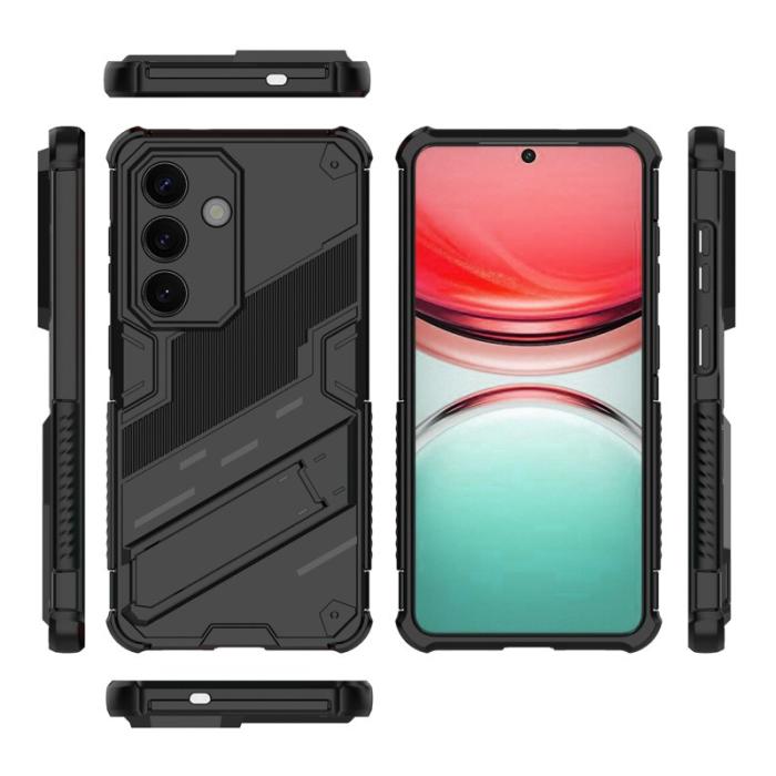 OEM - Samsung Galaxy S26/S26 Pro Skal Plast Stöttåligt Med Ställ - Svart