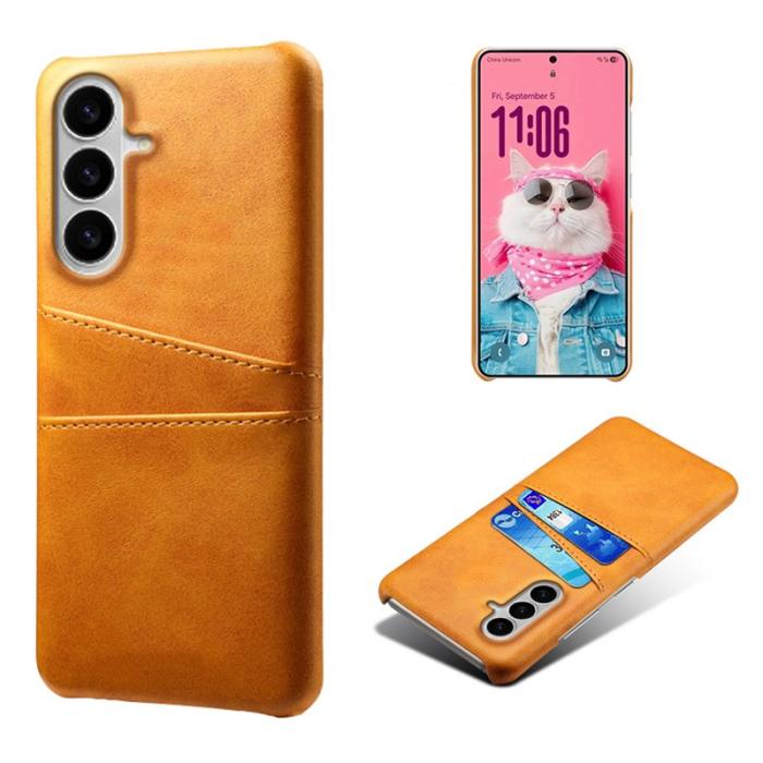 OEM - Samsung Galaxy S26 / S26 Pro Skal PU Läder + Hård PC - Orange