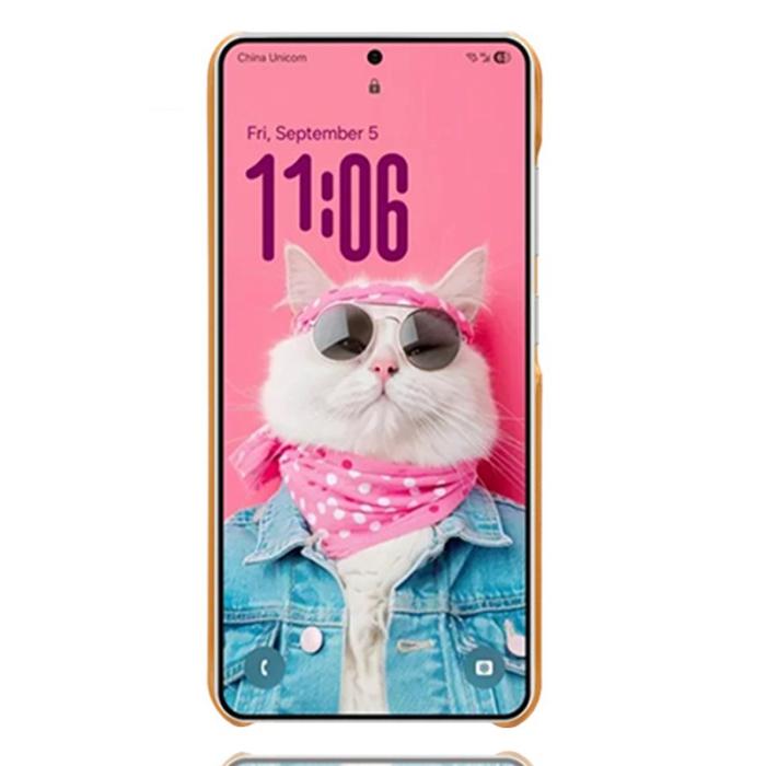 OEM - Samsung Galaxy S26 / S26 Pro Skal PU Läder + Hård PC - Orange