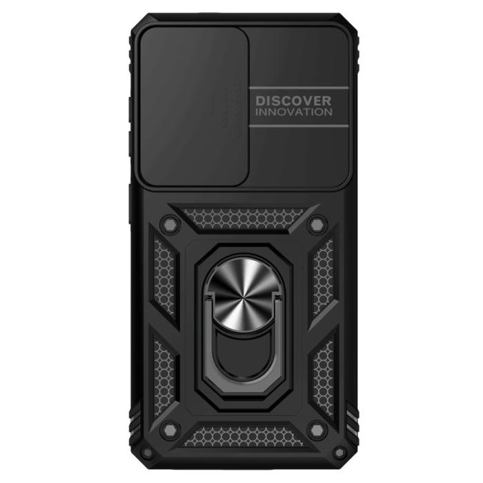 OEM - Samsung Galaxy S26 Skal Plast med Linsskydd Ställ - Svart