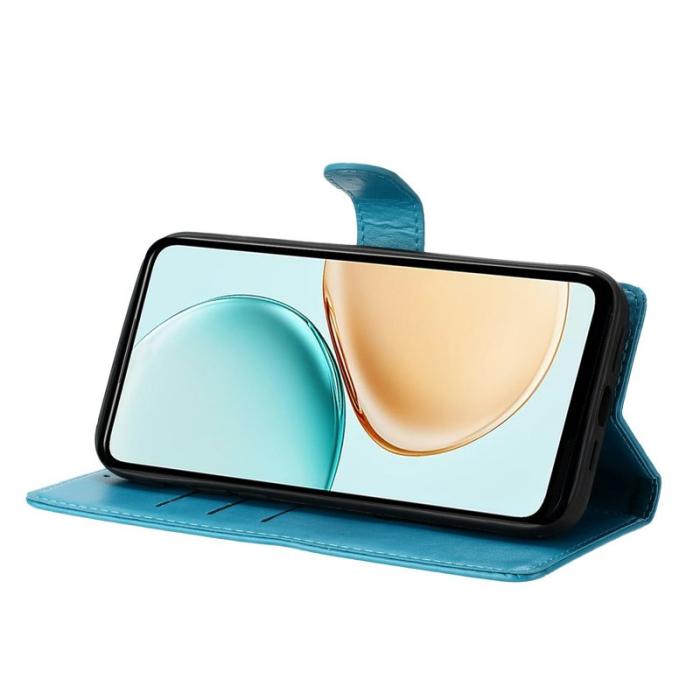 OEM - Samsung Galaxy S26 Ultra Fodral Äkta Läder Flip Cover - Blå