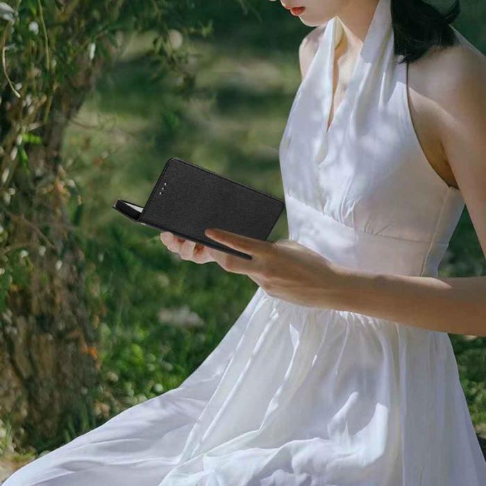 OEM - Samsung Galaxy S26 Ultra Fodral Äkta Läder Folio Magnetlås - Svart