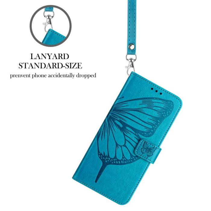 OEM - Samsung Galaxy S26 Ultra Fodral Äkta Läder Med Handledsrem - Blå