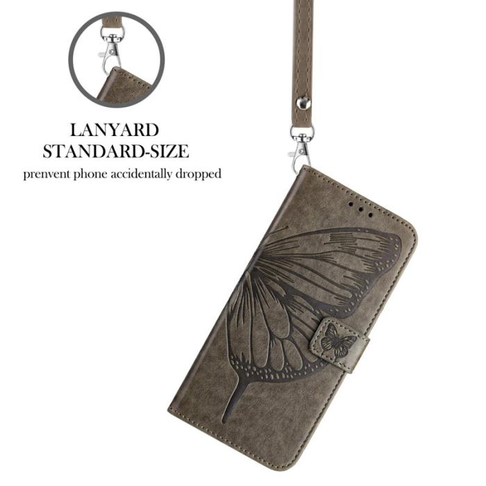 OEM - Samsung Galaxy S26 Ultra Fodral Äkta Läder Med Handledsrem - Grå