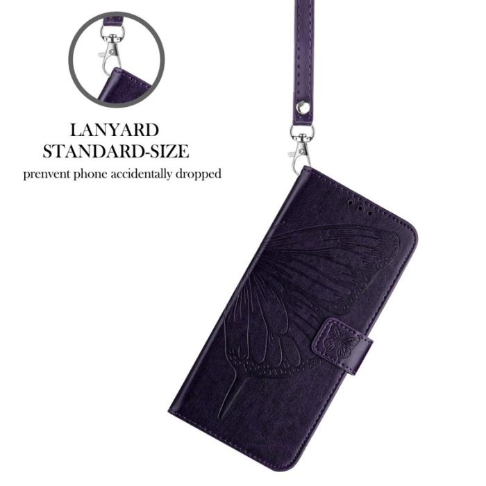 OEM - Samsung Galaxy S26 Ultra Fodral Äkta Läder Med Handledsrem - Mörklila