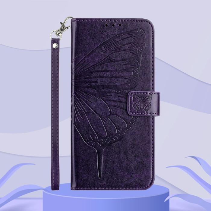 OEM - Samsung Galaxy S26 Ultra Fodral Äkta Läder Med Handledsrem - Mörklila