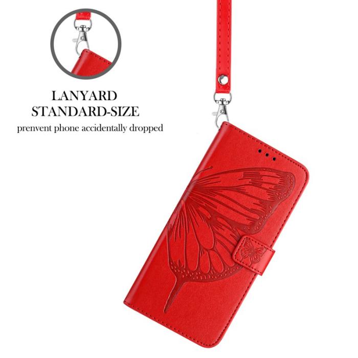 OEM - Samsung Galaxy S26 Ultra Fodral Äkta Läder Med Handledsrem - Röd